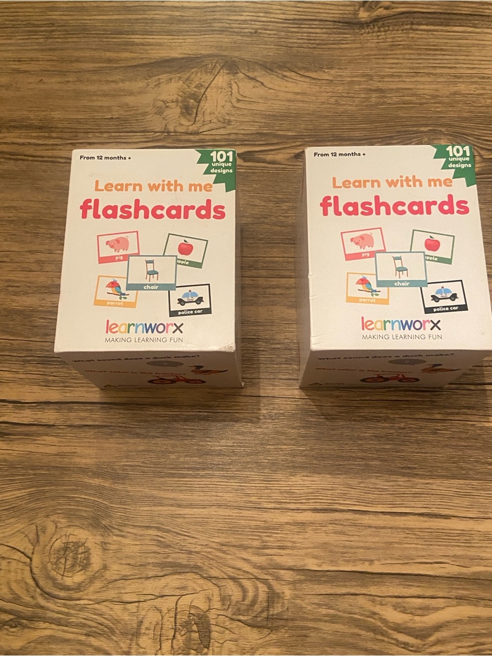 Learnworx Learn with Me Flashcards, Bundle of Two sets in EUC